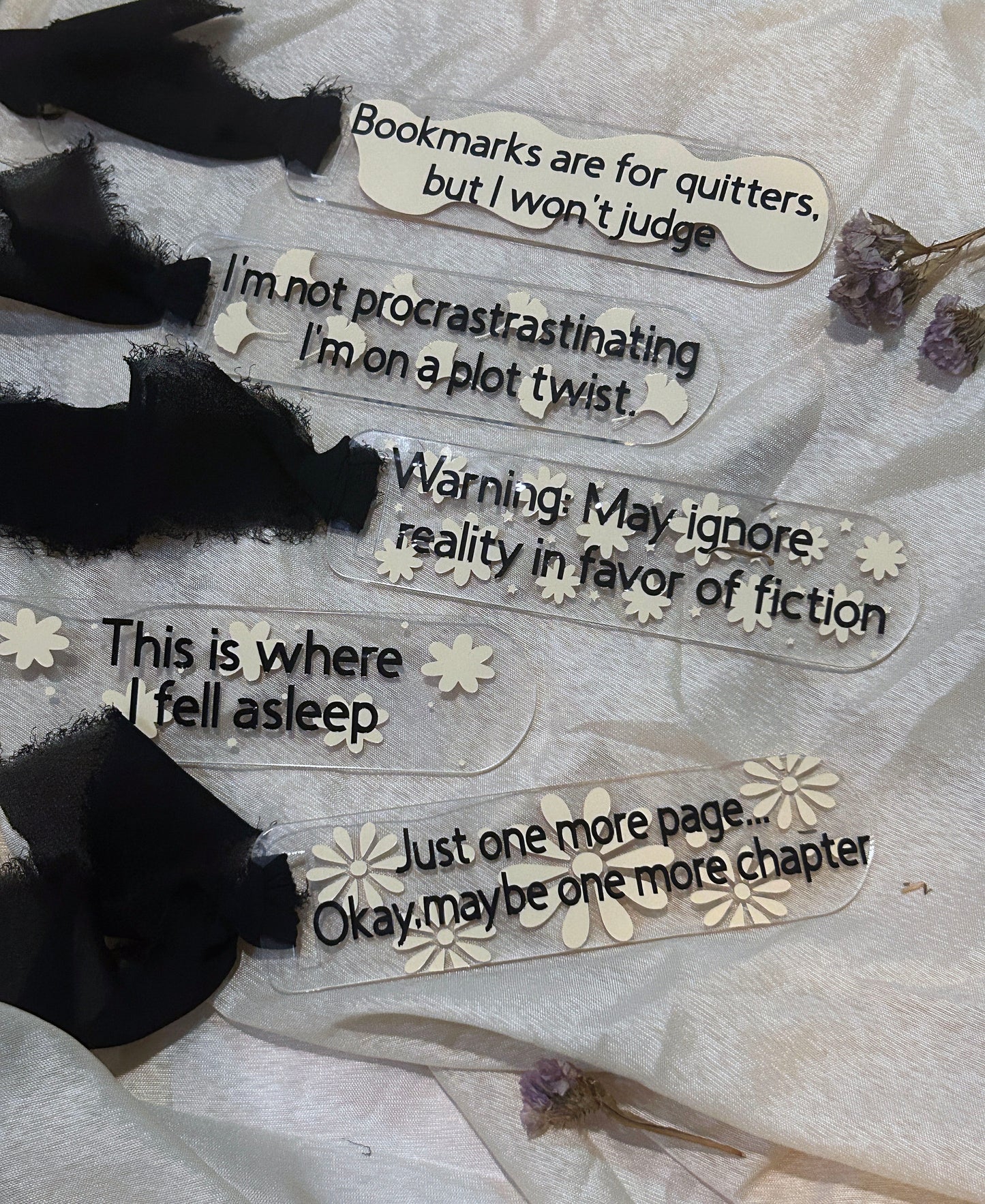 "Warning: May ignore reality in favor of fiction" Acrylic Bookmark